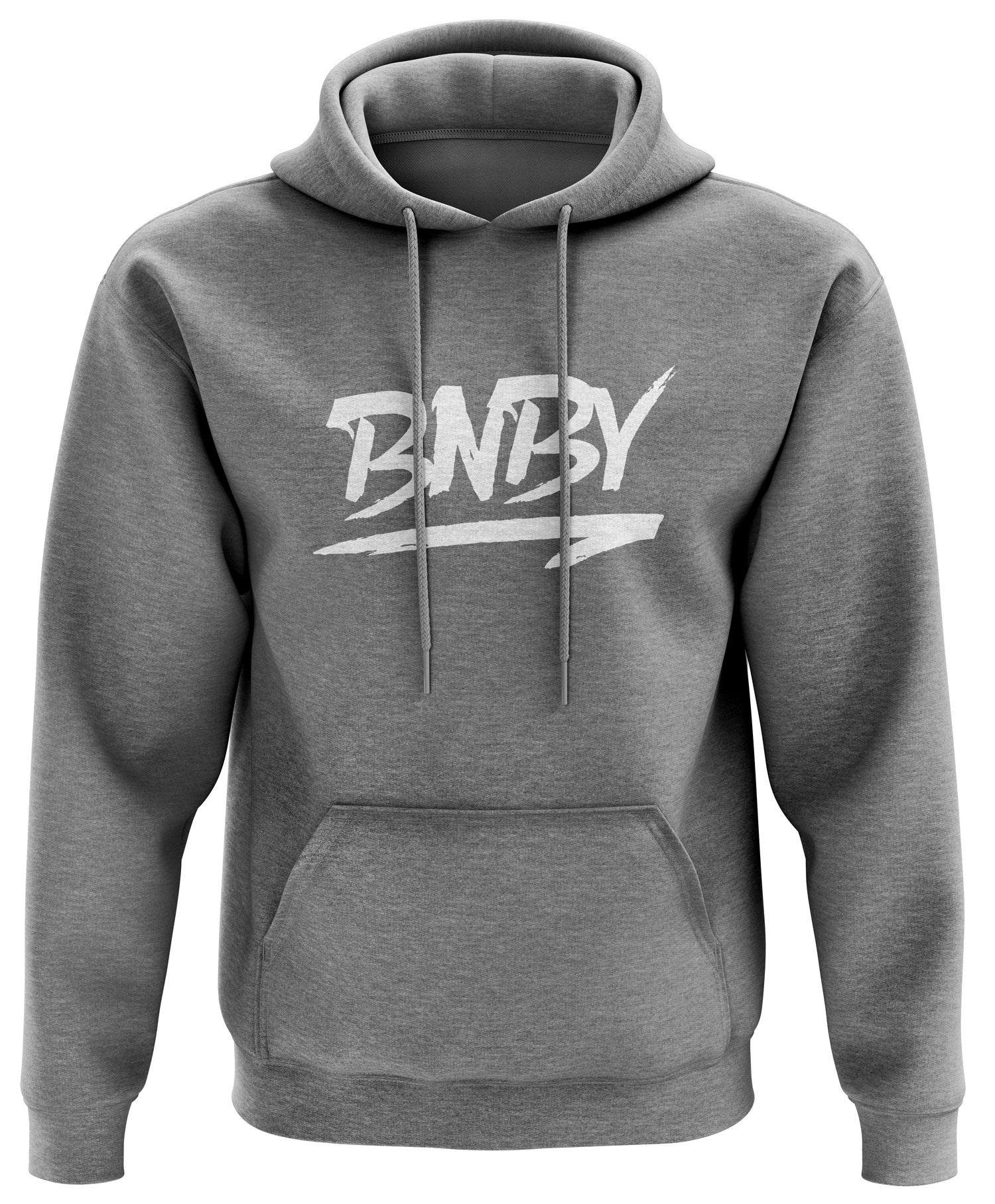 BNBY HOODY - LIGHTGREY - CHESTPRINT